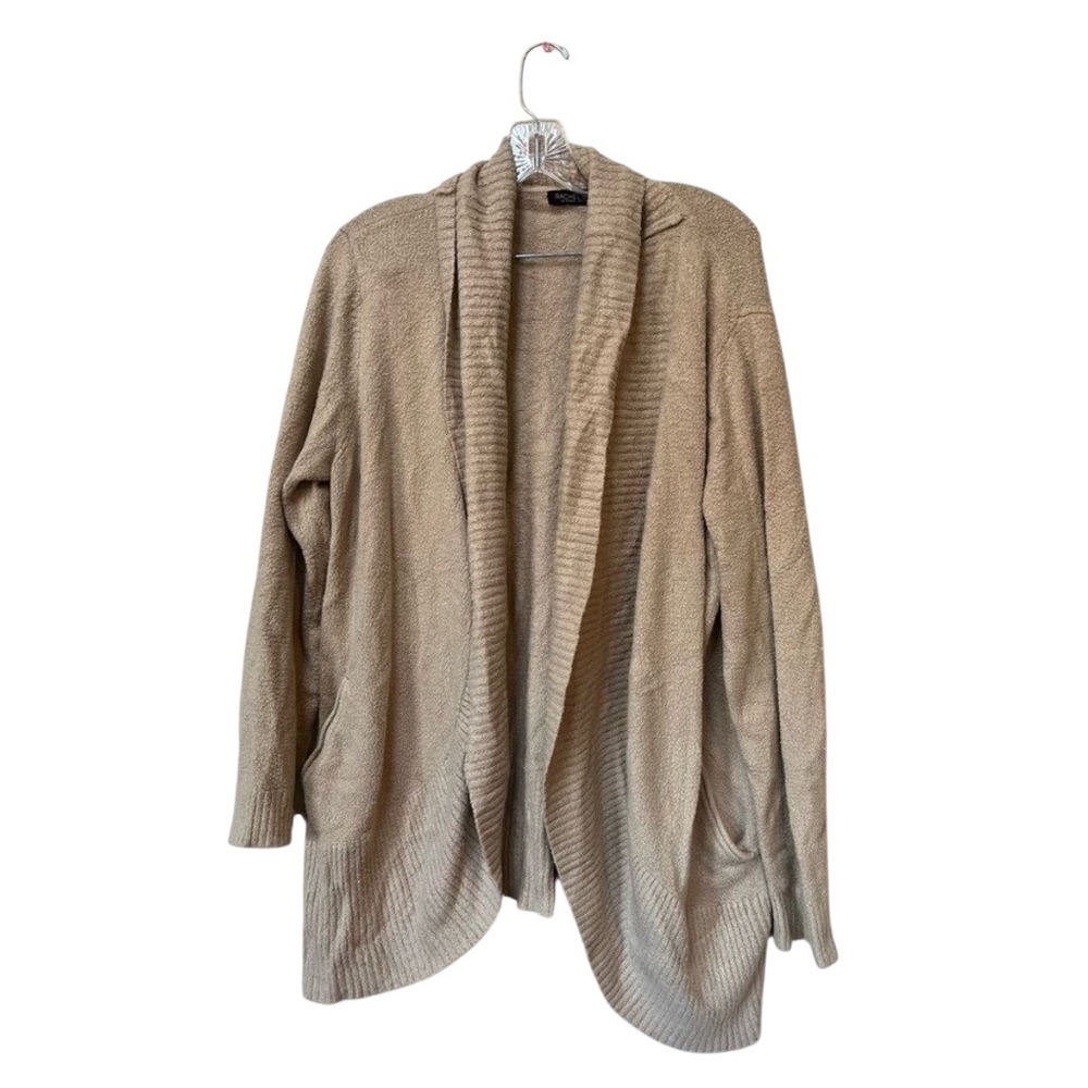 Rachel Zoe XL Oversized Taupe Cardigan Shawl Collar Quiet Luxury
